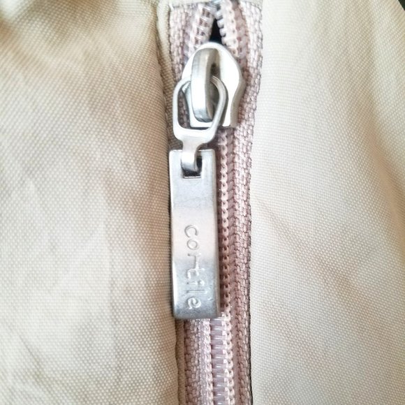 CORTILE Tan Girls Woman Drawstring Top Backpack with Doll and Flower Accent - Picture 5 of 13